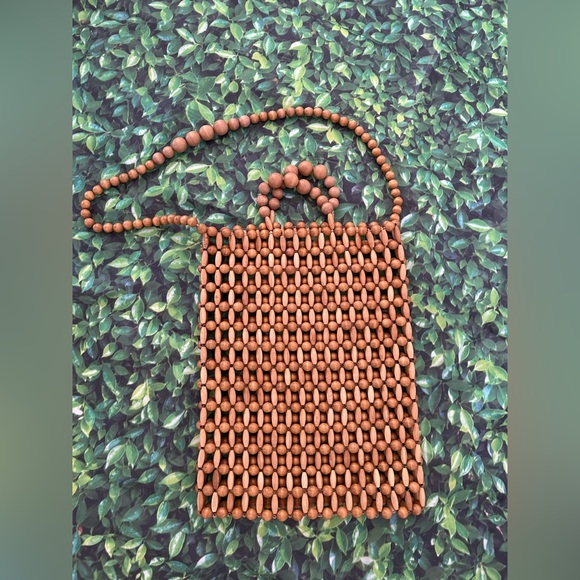 Cult Gaia Tan Beaded Crossbody Bag - Picture 2 of 10